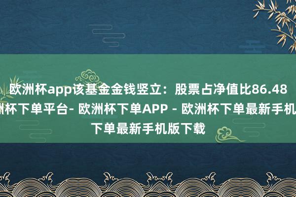 欧洲杯app该基金金钱竖立：股票占净值比86.48%-欧洲杯下单平台- 欧洲杯下单APP - 欧洲杯下单最新手机版下载