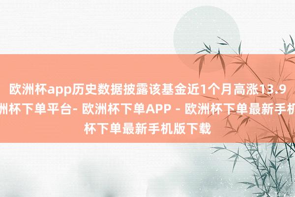 欧洲杯app历史数据披露该基金近1个月高涨13.95%-欧洲杯下单平台- 欧洲杯下单APP - 欧洲杯下单最新手机版下载